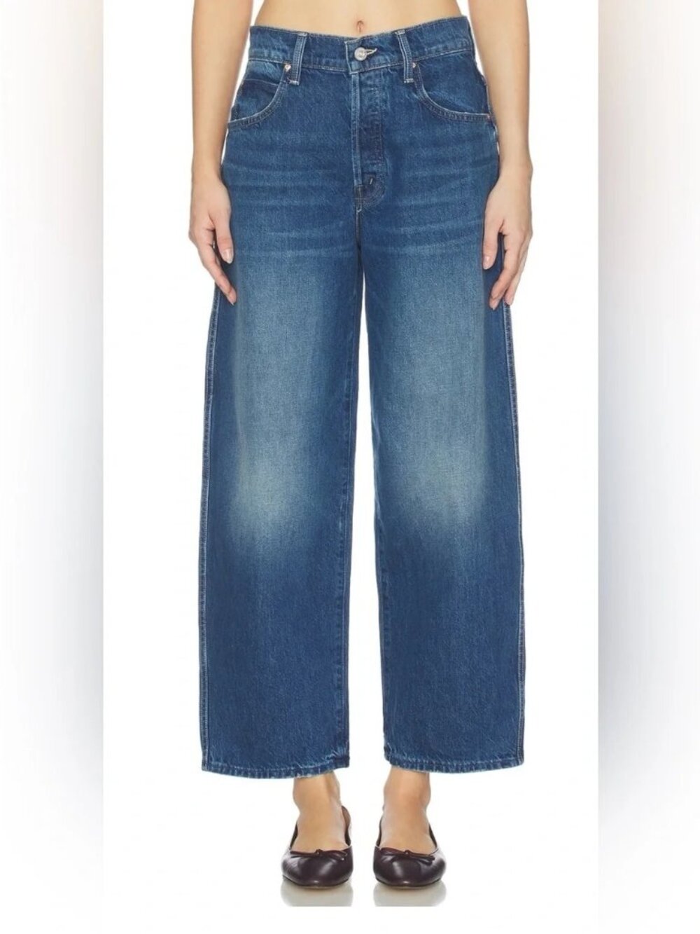 Mother The Delinquent Ankle Button Jeans Relaxed Normcore Old Money Womens 28